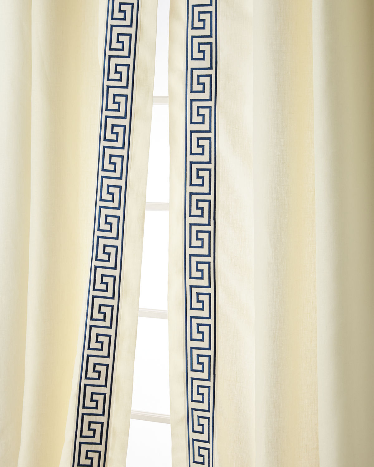 Felix Navy 100% Linen Lined Drapes (Pair)