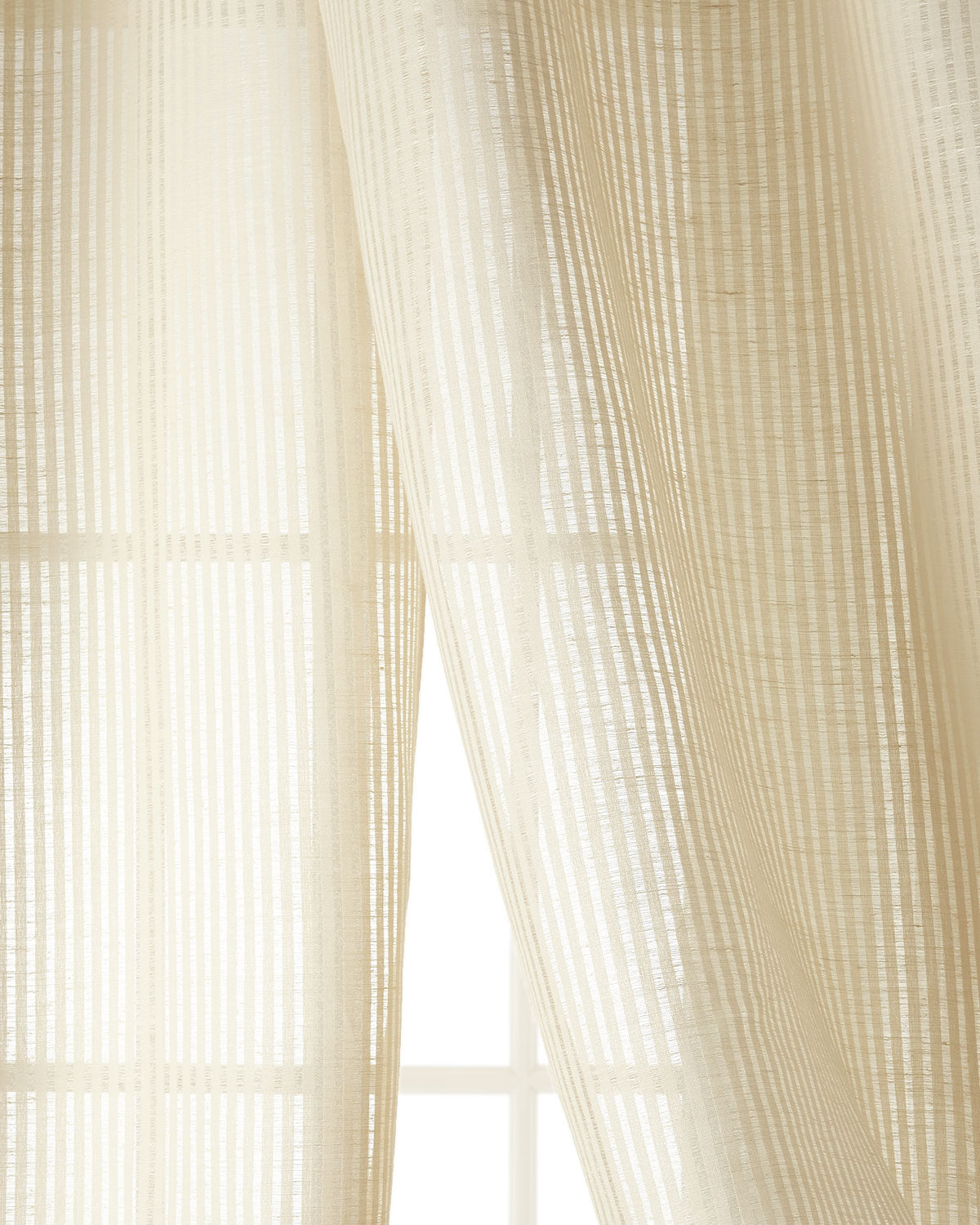 Alexa Natural 100% Linen Sheer Drapes (Pair)