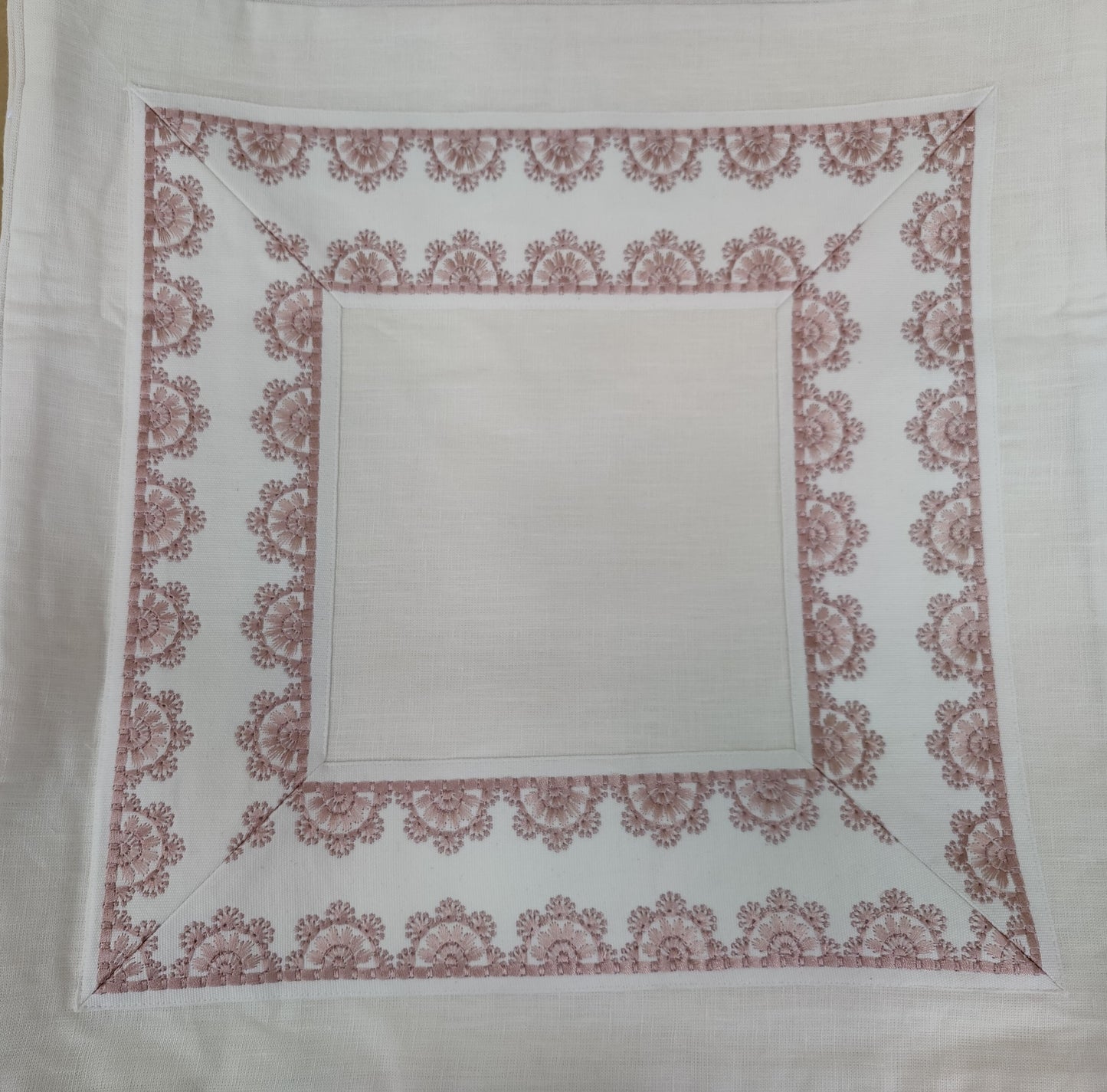 Amalfi Blush on Cream Linen