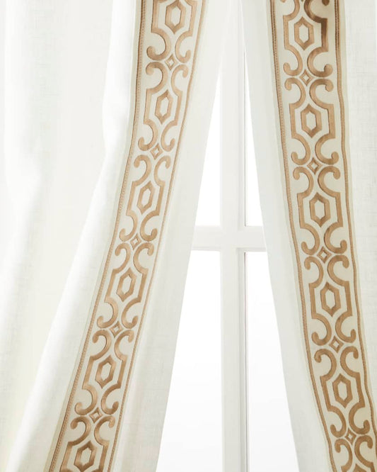 Andes old Gold 100% Linen Lined Drapes (Pair)