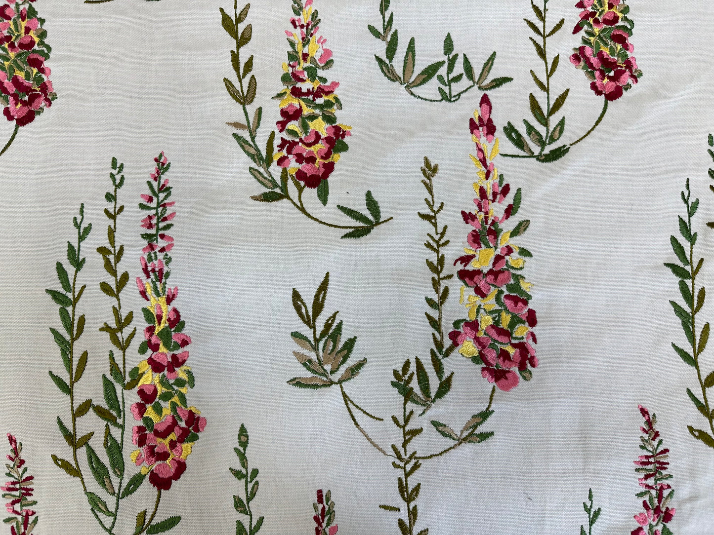 Cambria Green 100% Cotton Embroidery