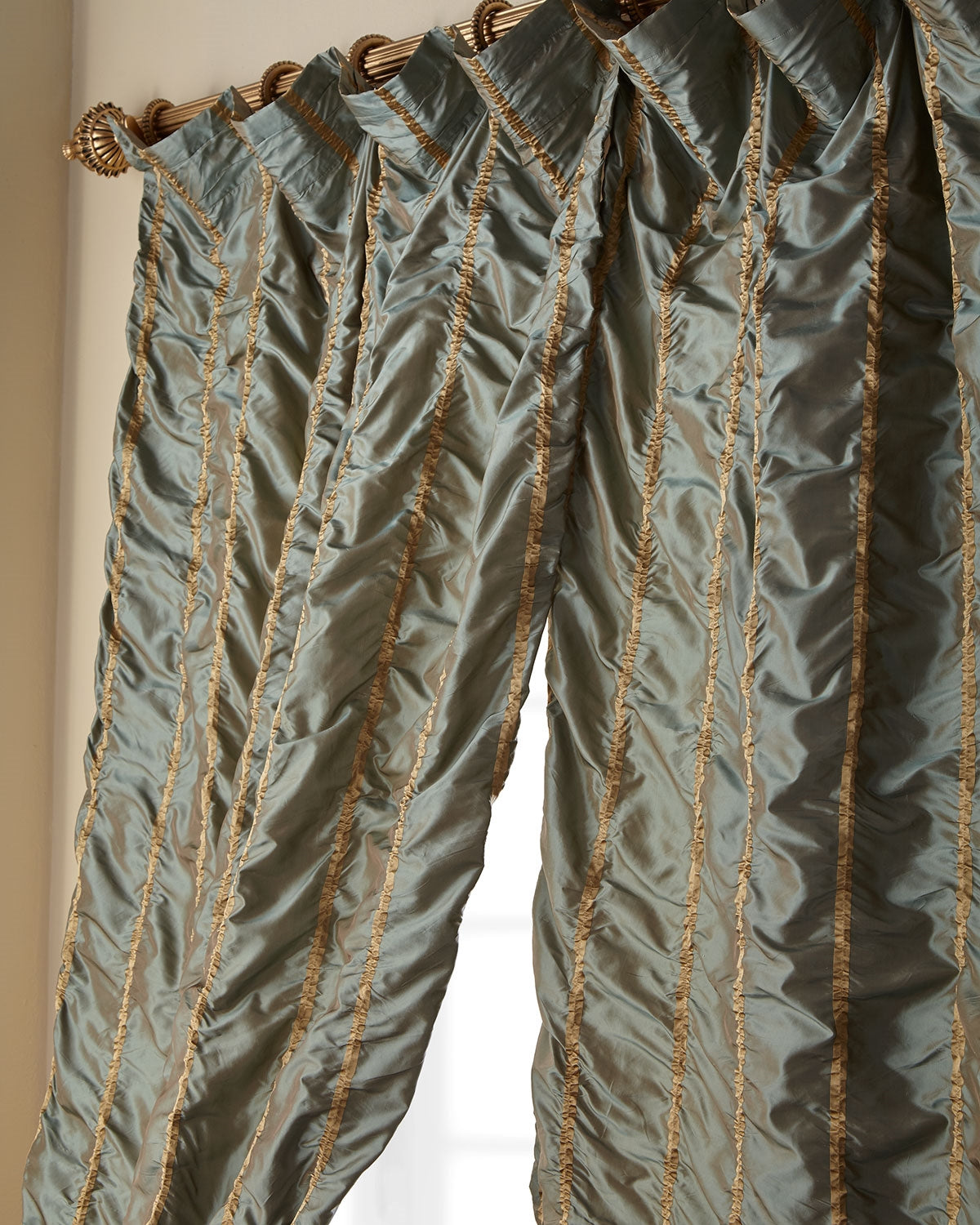 Kelly Silk Satin/Taffeta Drapes (Pair)