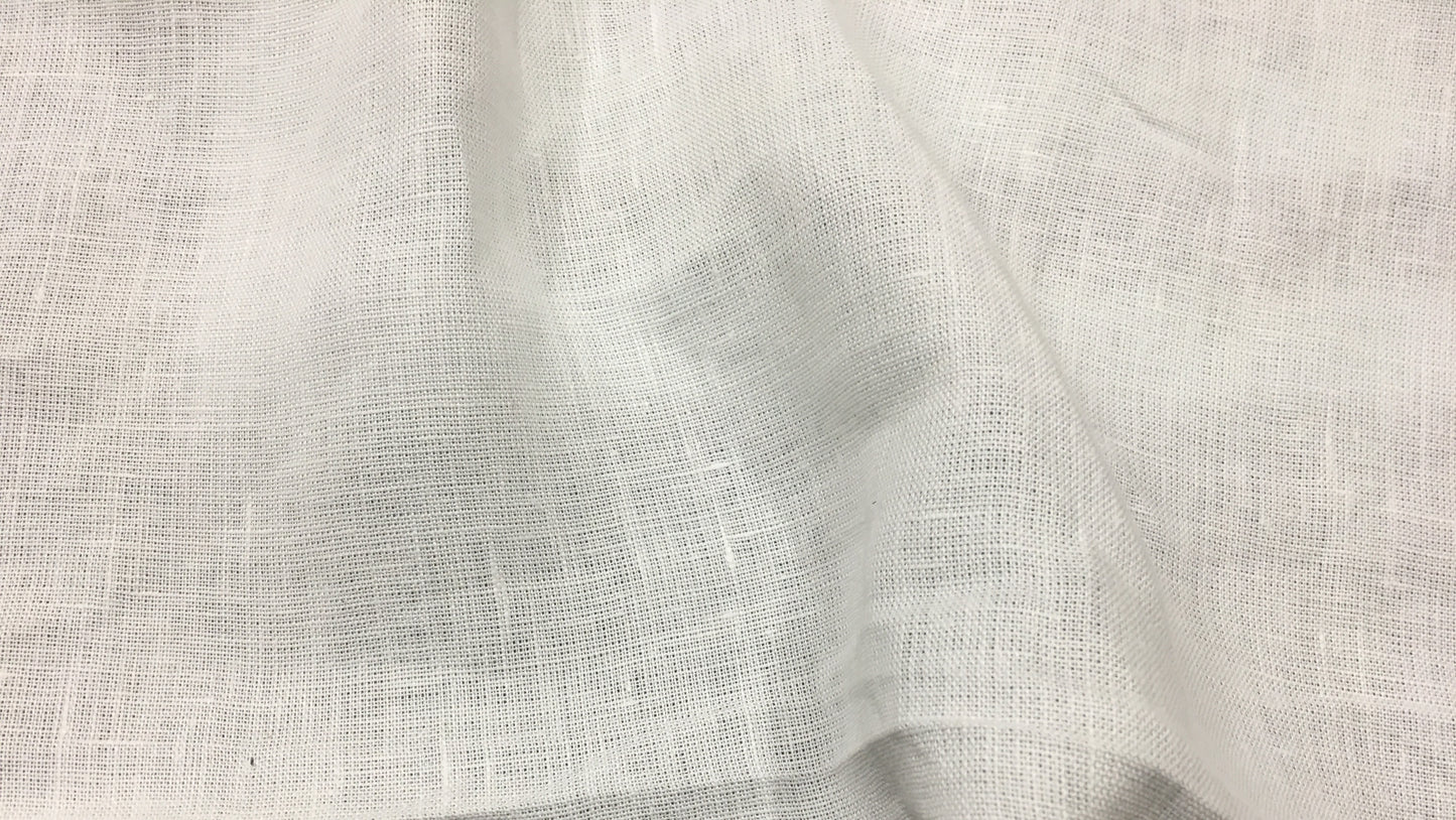 100% Linen Color White