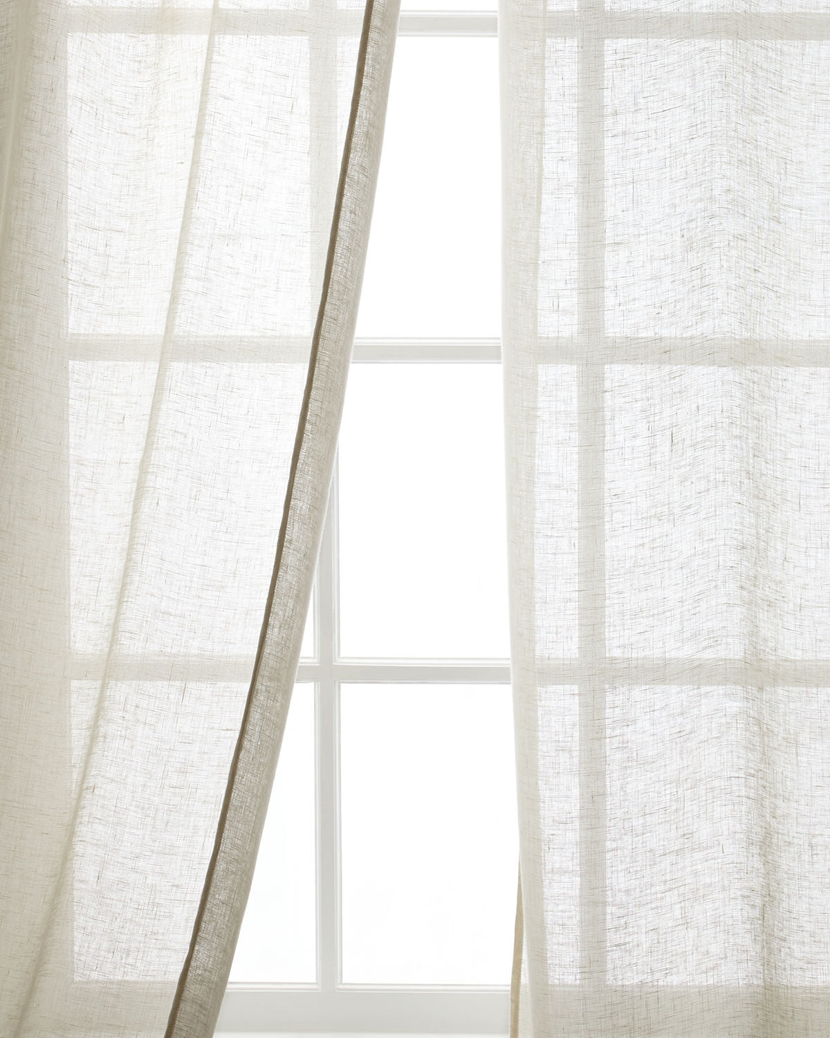 Plantation 100% Linen Sheer Drapes (Pair)