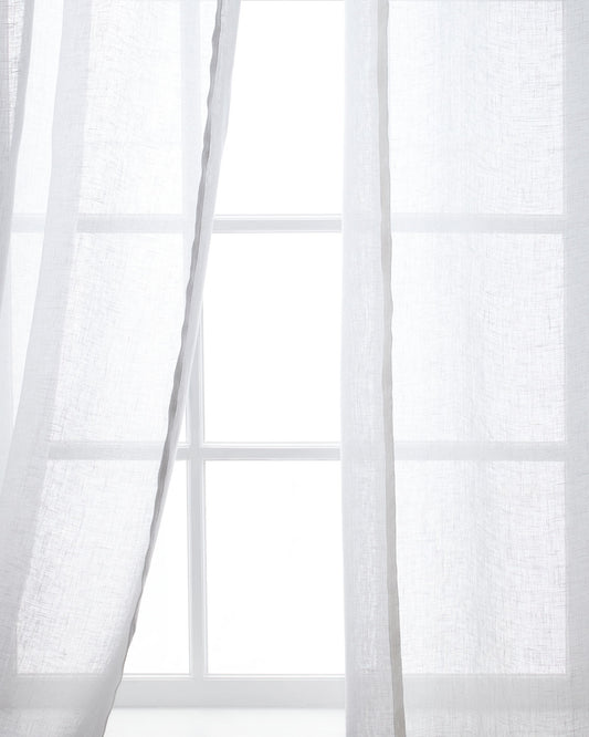 Plantation 100% Linen Sheer Drapes (Pair)