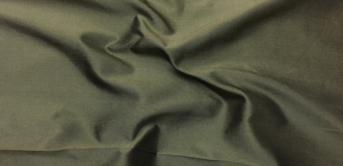 silk taffeta olive t138