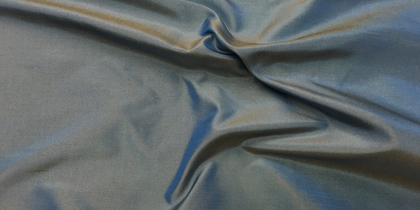 silk taffeta metallic blue t169